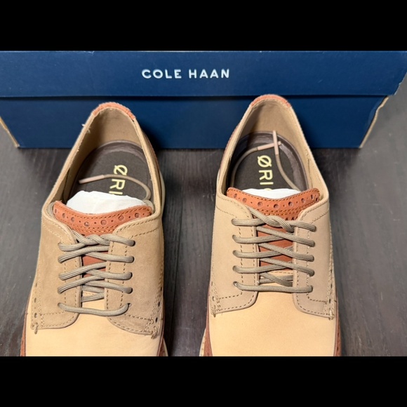 Cole Haan Original Grand Shortwing Oxford Shoes Dark Cuoio/Ivory Mens 7M main image 13